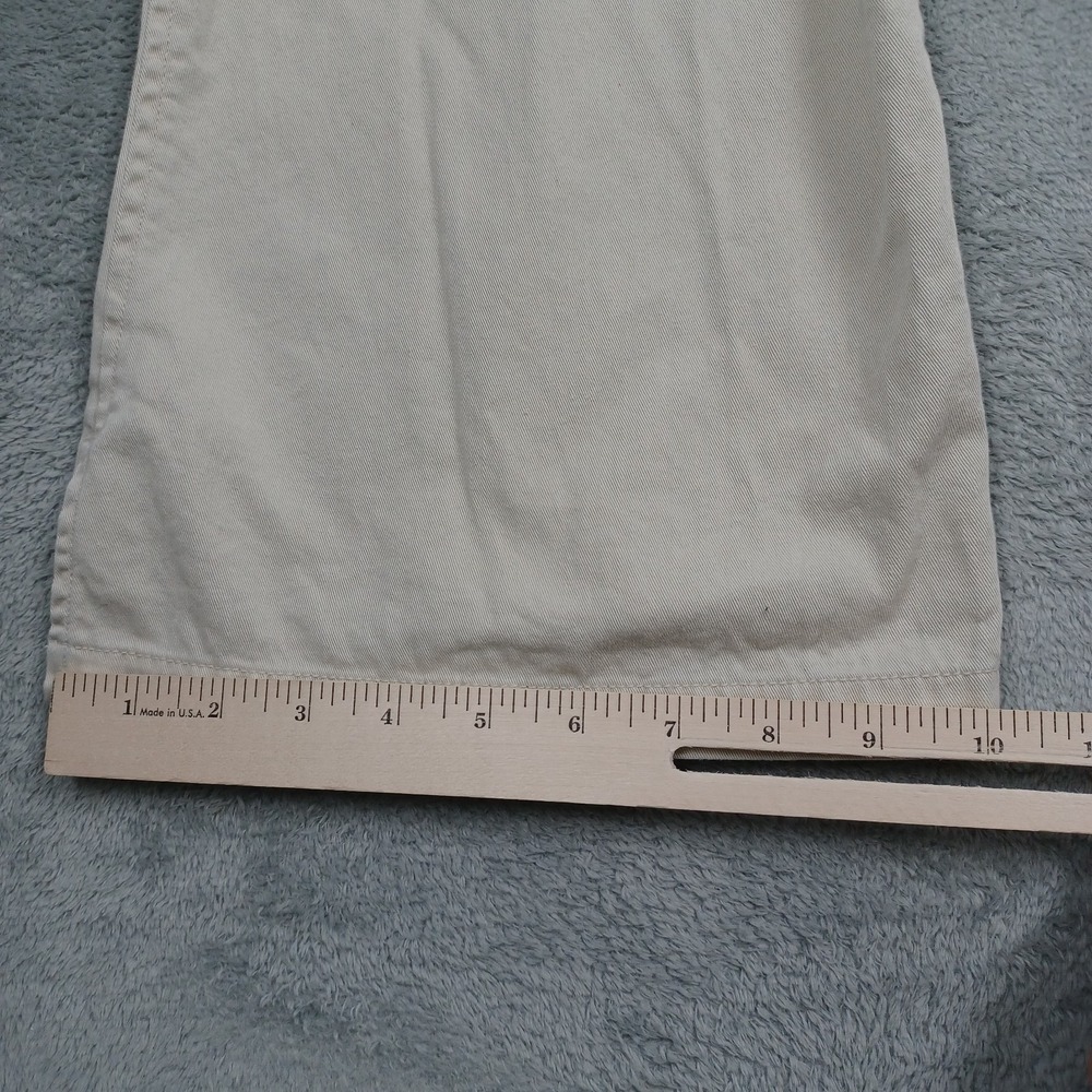 Vintage Abercrombie Fitch Pants Womens 14 Beige Wide Leg Y2K Pockets Preppy - Picture 9 of 10